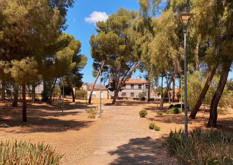 Jardín de Residencia de Mayores El Pinar, en Almodóvar del Campo