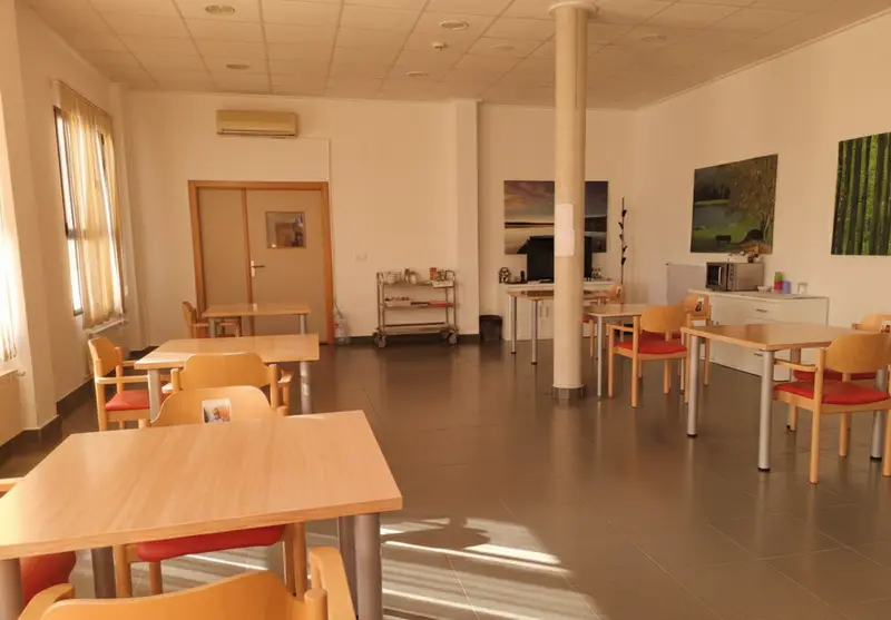 Dining room of El Portachuelo Care Home, in Lezuza