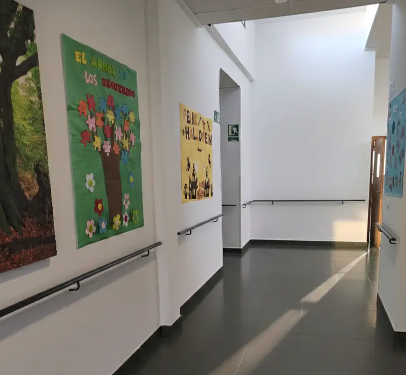 Corridor of El Portachuelo Care Home, in Lezuza