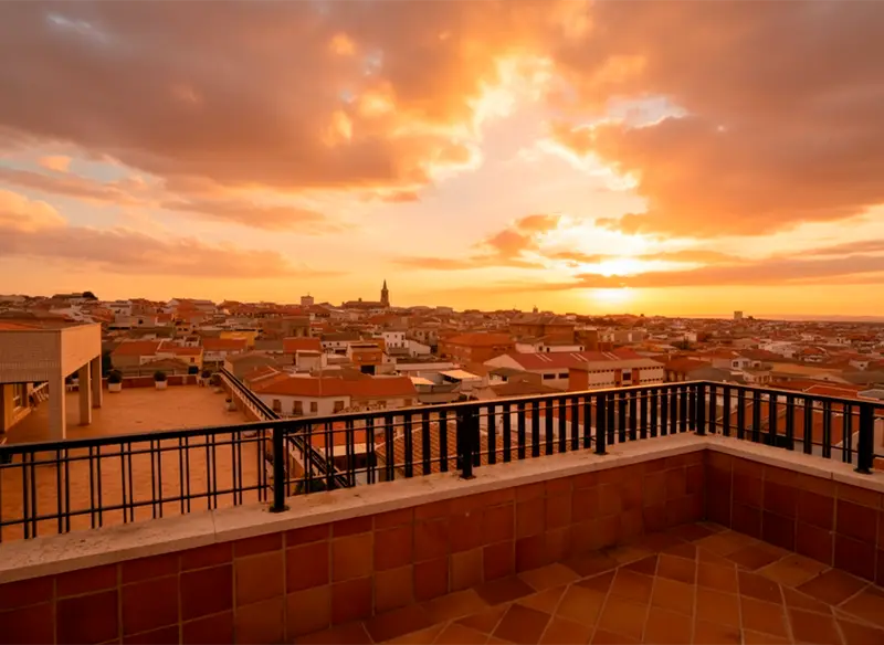 Terraza de Residencia Ntra. Sra. de Peñarroya, en La Solana