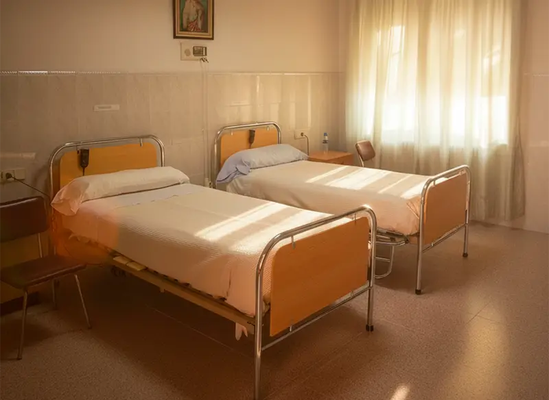 Habitación de Residencia de Mayores San José, en Almansa