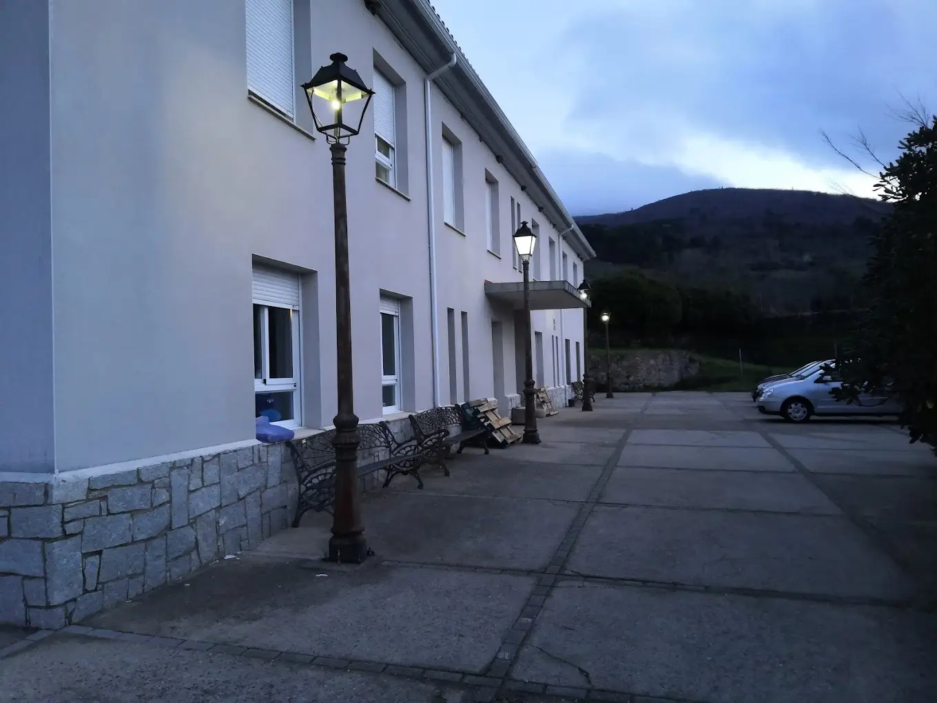 Façade of San Miguel Care Home, in San Martín de Trevejo