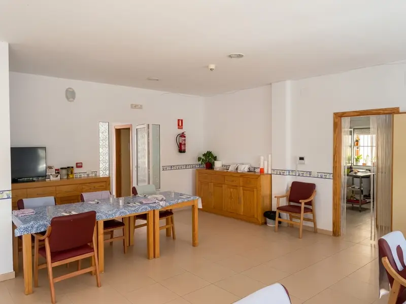 Dining room of Santa Ana Care Home and Day Centre, in Garciaz