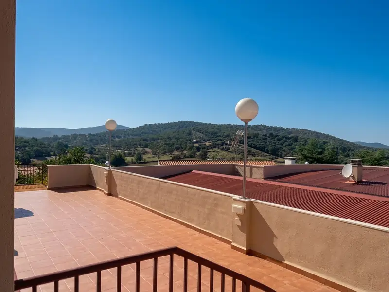 Terrace of Santa Ana Care Home and Day Centre, in Garciaz