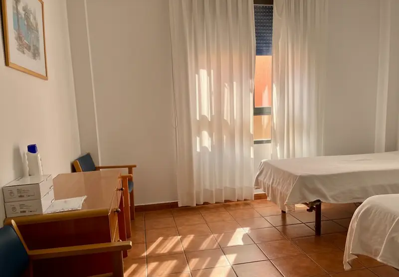 Bedroom of Santa Quiteria Care Home, in Puebla de Don Rodrigo