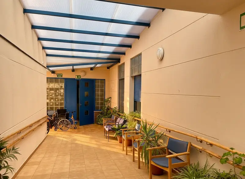 Corridor of Santa Quiteria Care Home, in Puebla de Don Rodrigo