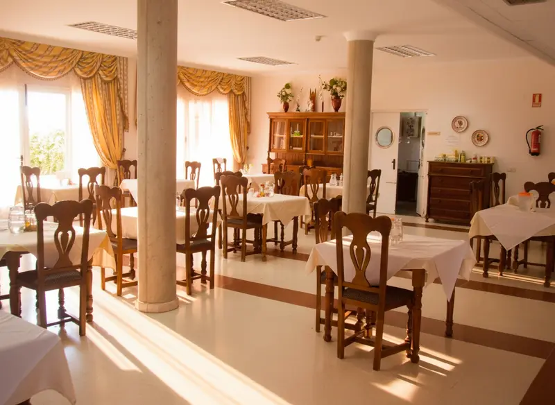 Dining room of Santo Cristo de Santa Ana Care Home, in Villafranca de los Caballeros