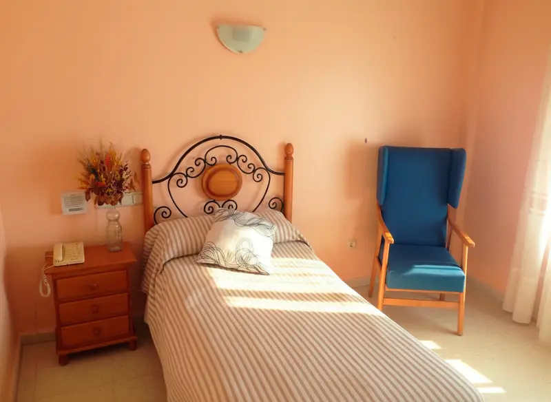 Bedroom of Santo Cristo de Santa Ana Care Home, in Villafranca de los Caballeros