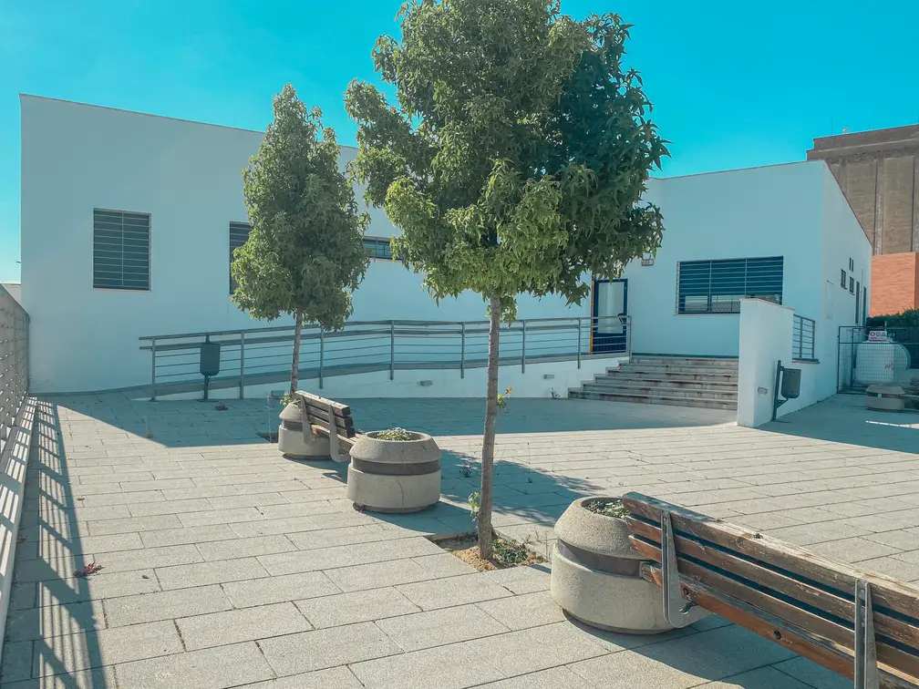 Façade of Valencia del Ventoso Care Home and Day Centre, in Valencia del Ventoso