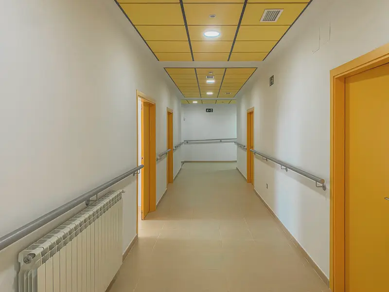 Corridor of Valencia del Ventoso Care Home and Day Centre, in Valencia del Ventoso