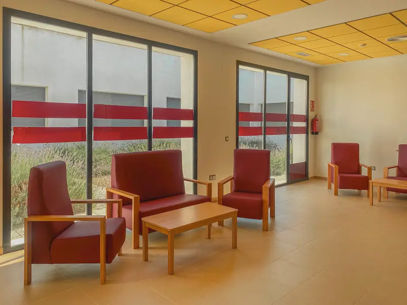 Living room of Valencia del Ventoso Care Home and Day Centre, in Valencia del Ventoso
