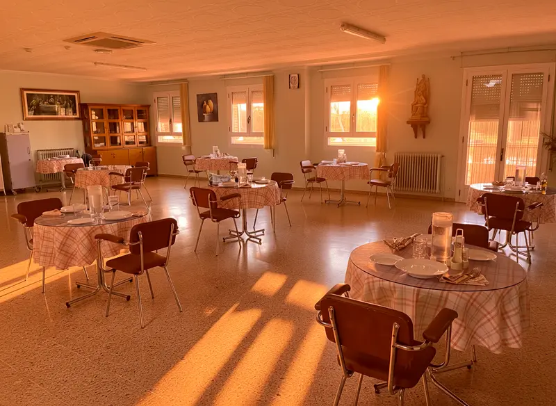Dining room of Santísima y Vera Cruz Care Home, in Caravaca de la Cruz