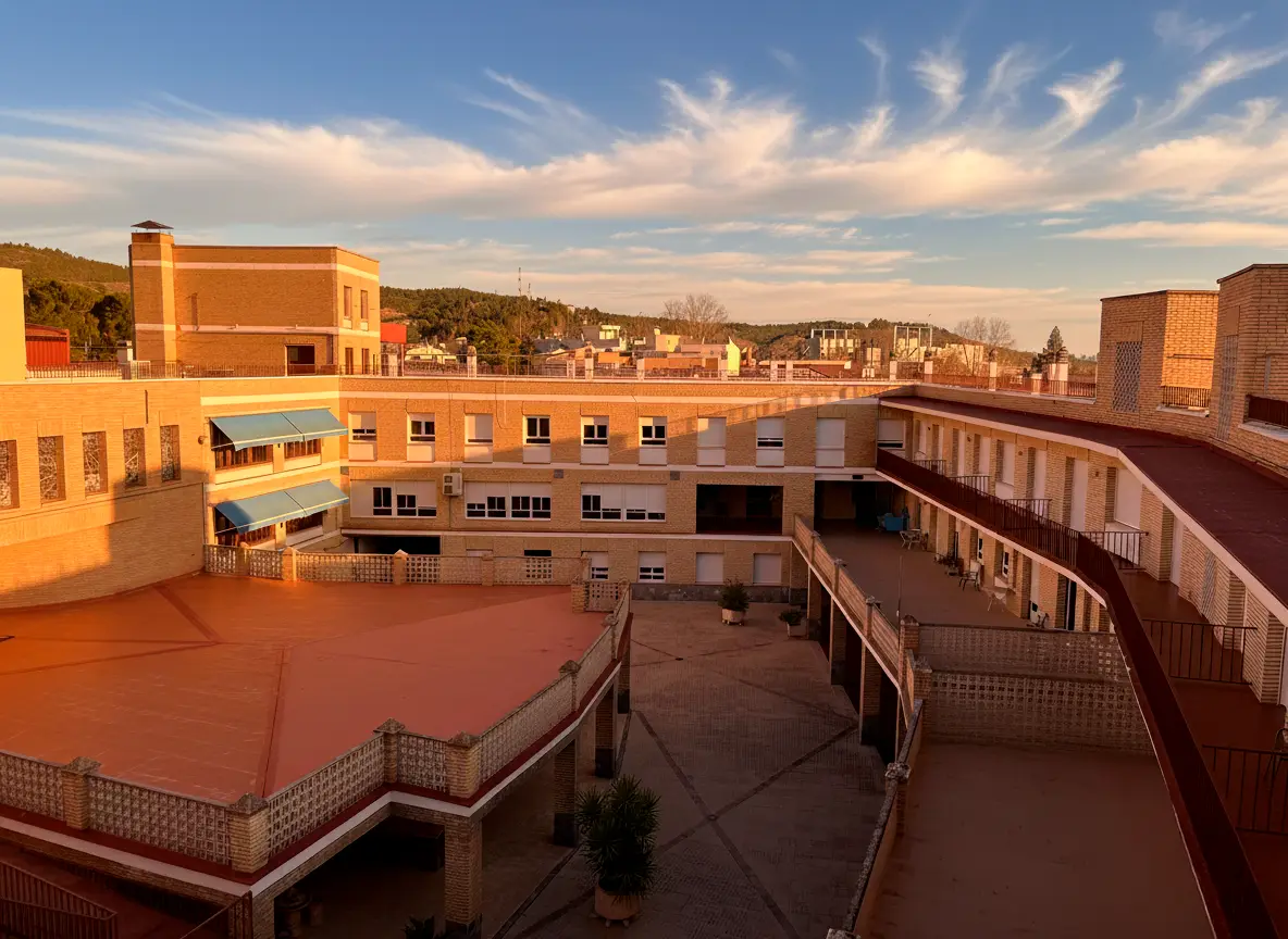 Façade of Santísima y Vera Cruz Care Home, in Caravaca de la Cruz