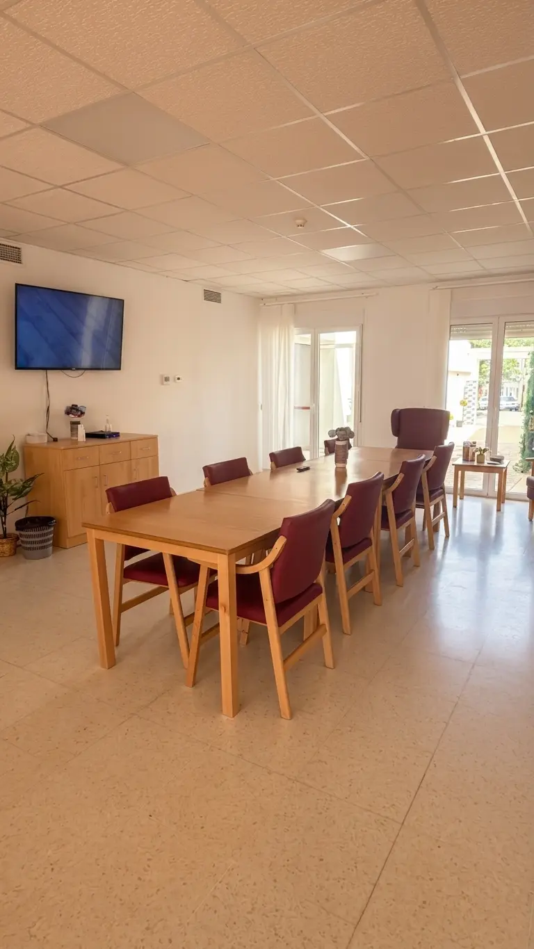 Lounge of Villanueva del Fresno Care Home and Day Centre, in Villanueva del Fresno