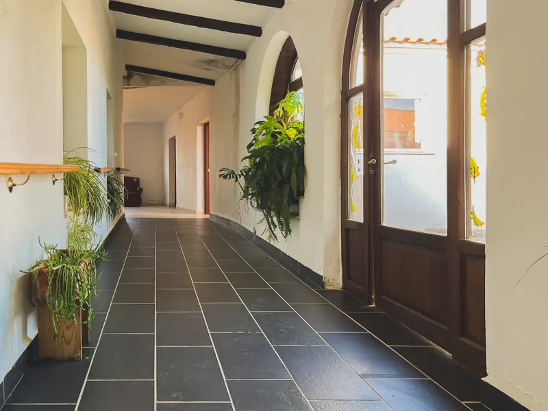 Corridor of Virgen de Guadalupe Care Home, in Membrío