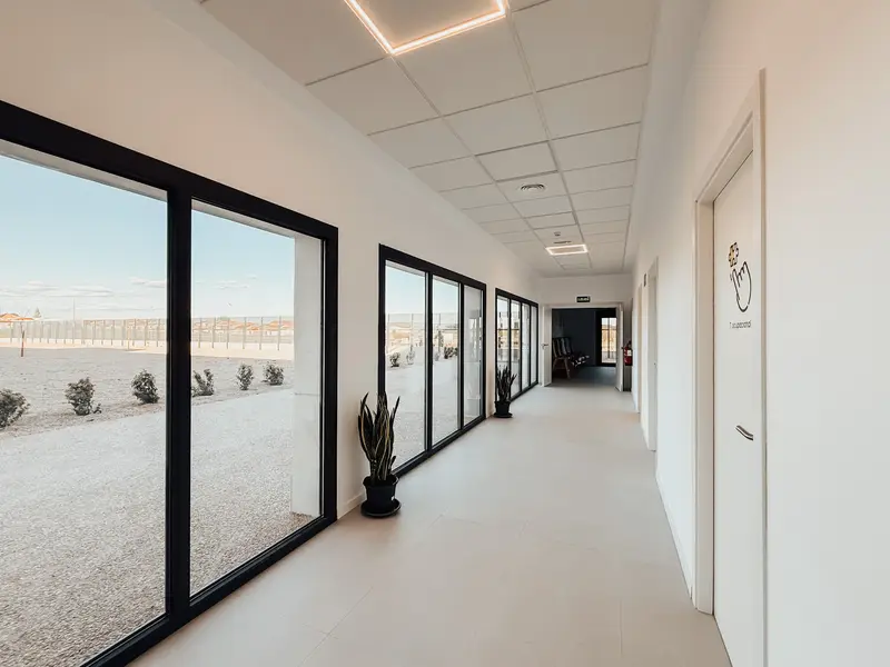 Corridor of Virgen de la Loma Care Home, in Campillo de Altobuey
