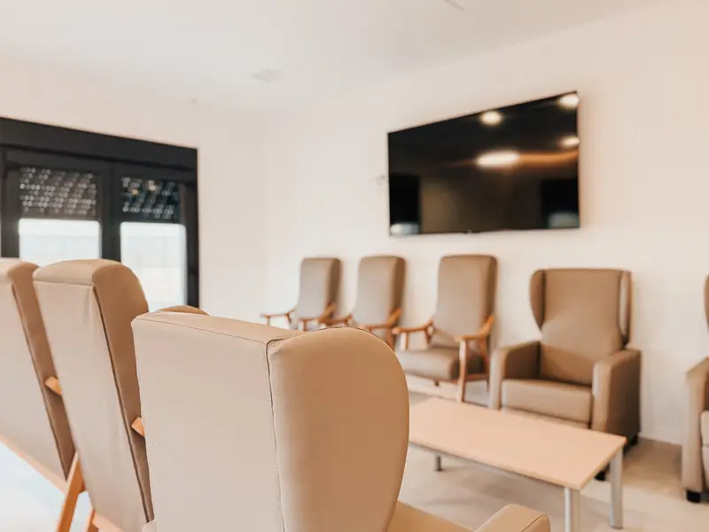 Living room of Virgen de la Loma Care Home, in Campillo de Altobuey