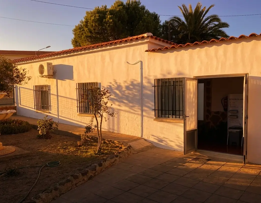 Façade of Mestanza Supported Housing for Older People, in Mestanza